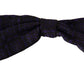 Blue Geometric Silk Adjustable Neck Papillon Tie