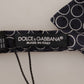 Black White Round 100% Silk Neck Papillon  Tie