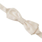 Elegant White Silk Bow Tie