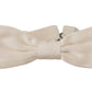 Elegant White Silk Bow Tie