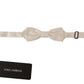 Elegant White Silk Bow Tie