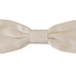 Elegant White Silk Bow Tie