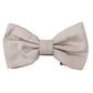 Gray 100% Silk Adjustable Neck Papillon Tie