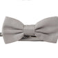 Gray 100% Silk Adjustable Neck Papillon Tie