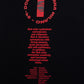 Elegant Black Cotton Tee with Red Contrast Design