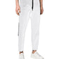 Elegant Cotton Drawstring Trousers with Logo Bands