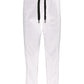 Elegant Cotton Drawstring Trousers with Logo Bands