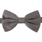 Gray 100% Silk Adjustable Neck Papillon Tie