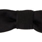 Black 100% Silk Adjustable Neck Papillon Tie