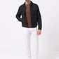 Sleek Cotton Denim Jacket with Nail Buttons