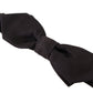 Elegant Black Silk Bow Tie