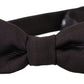 Elegant Black Silk Bow Tie