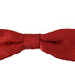 Red 100% Silk Adjustable Neck Papillon Tie