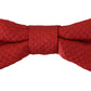 Red 100% Silk Adjustable Neck Papillon Tie
