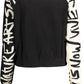 Black Cotton Women Sweater