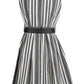 Chic Gray Sleeveless Dress with Belt