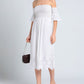 Chic White Cotton Trapezoid Summer Dress