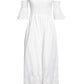 Chic White Cotton Trapezoid Summer Dress