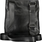 Black Polyurethane Men Shoulder Bag