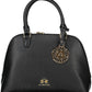 Black Polyurethane Women Handbag