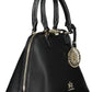 Black Polyurethane Women Handbag