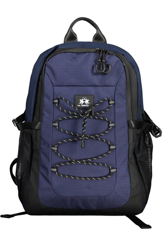 Blue Polyester Mens Backpack