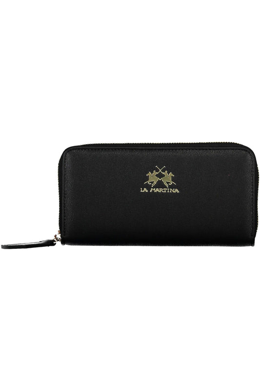 Black Polyurethane Women Wallet