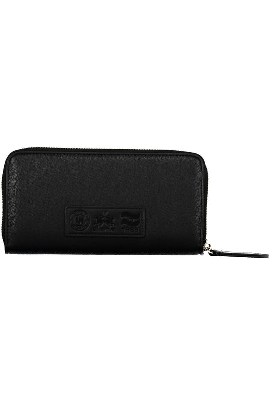 Black Polyurethane Women Wallet