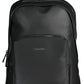 Black Polyester Men Backpack