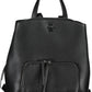 Black Polyurethane Women Backpack