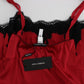 Red Silk Lace Chemise Dress