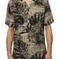 Tropical Leaf Print Short-Sleeve Shirt