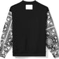 Edgy Printed Crewneck Cotton Sweatshirt