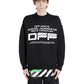 Elegant Crew Neck Logo Sweater in Black