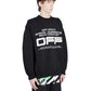 Elegant Crew Neck Logo Sweater in Black