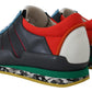 Multicolor Leather-Blend Low Top Sneakers