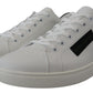 Chic White Leather Low-Top Sneakers