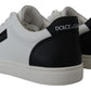 Chic White Leather Low-Top Sneakers