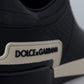 Elegant Black Leather Low Top Sneakers