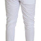 Elegant White Sport Sweatpants