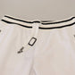 Elegant White Sport Sweatpants