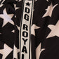 Star Print Casual Sweatpants with Logo Detail