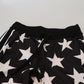 Star Print Casual Sweatpants with Logo Detail