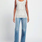 Chic Animalier Sleeveless Light Gray Top