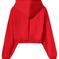 Chic Red Hooded Sweatshirt With Embroidered Logo