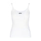 Elegant Ribbed White Cotton Top