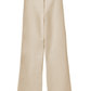 Elegant Beige Palazzo Pants with Logo Accent