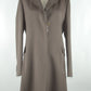 Elegant Gray Wool Martingale Coat