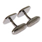 Elegant Silver & Dark Red Cufflinks