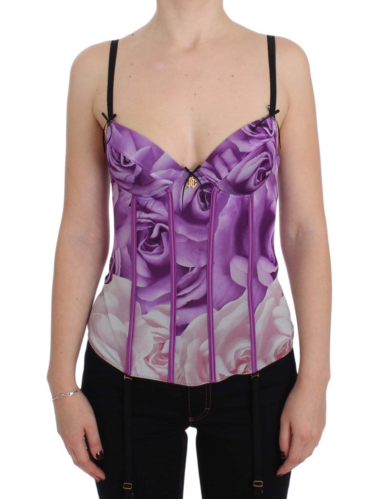 Chic Purple Corset Bustier Top